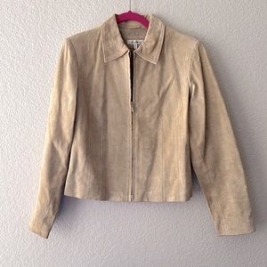 Tan leather jacket